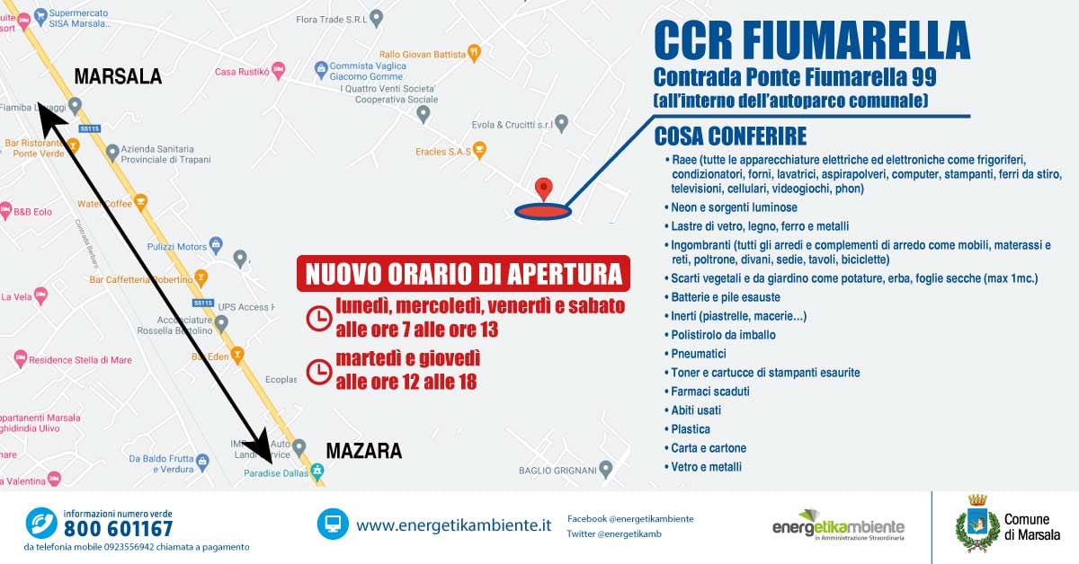 Centri comunali raccolta rifiuti: quando posso andare?