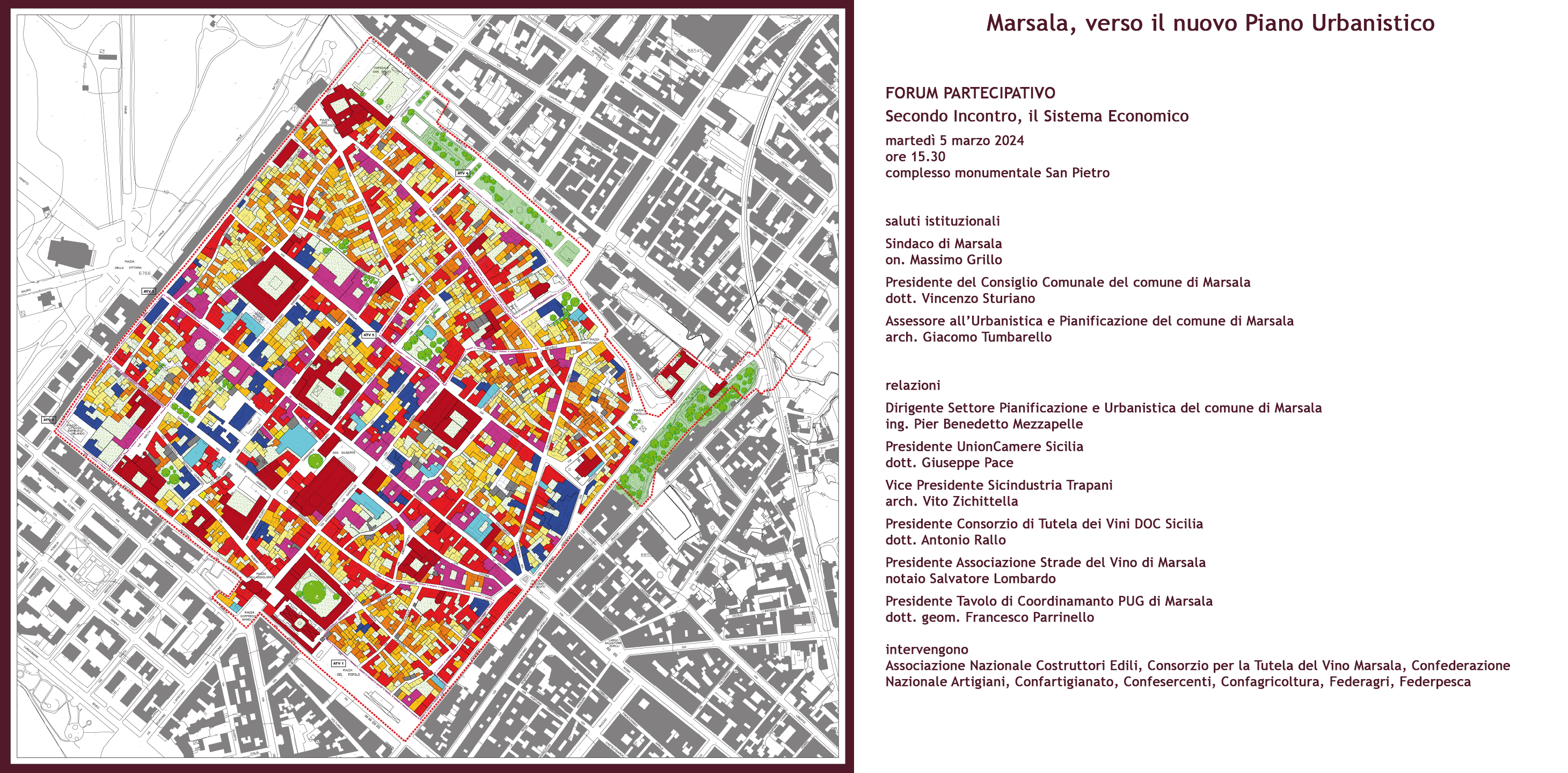 Piano Urbanistico Generale del Comune di Marsala. Domani il secondo incontro aperto a Cittadini, Attività economiche e Ordini professionali