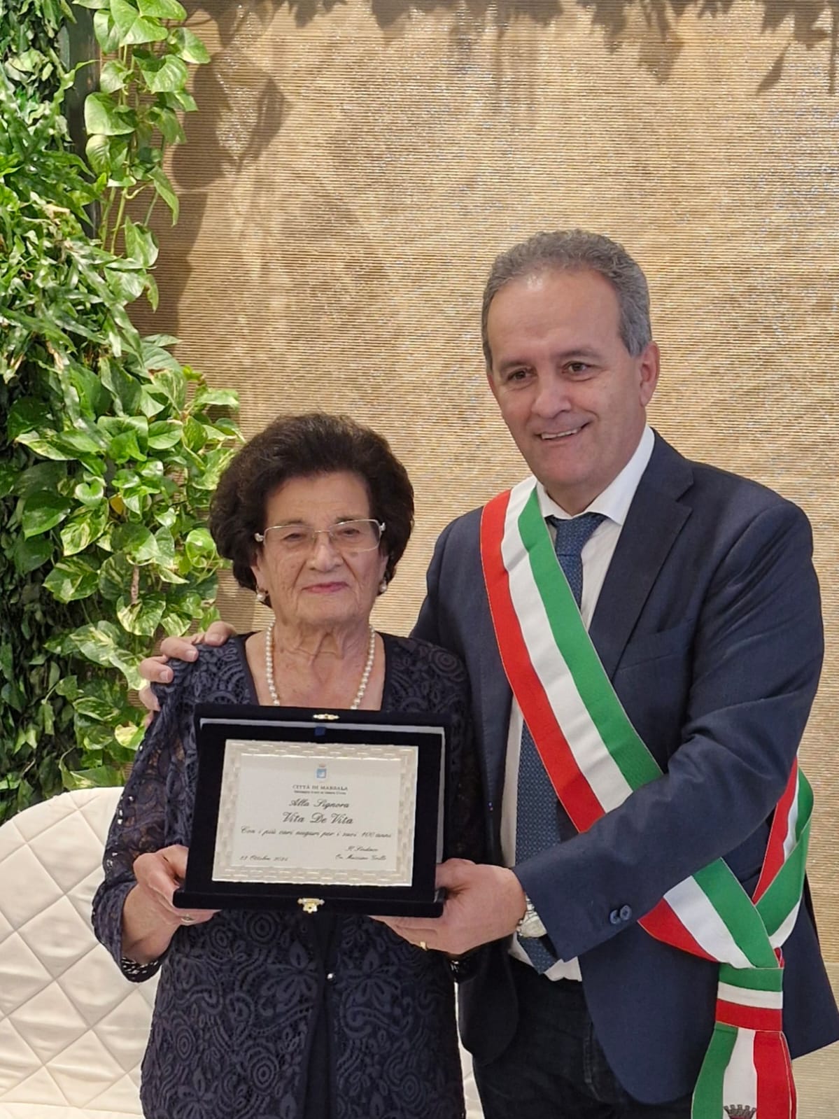 Ancora una centenaria a Marsala. È nonna Vita De Vita. Gli auguri del sindaco Massimo Grillo a nome della Città